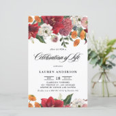 Botanisches Amaryllis und Mums-Feier des Lebens (Stehend Vorderseite)