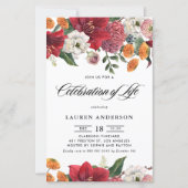 Botanisches Amaryllis und Mums-Feier des Lebens (Vorderseite)