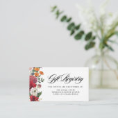 Botanisches Amaryllis- und Mums-Hochzeitsregister Begleitkarte (Stehend Vorderseite)