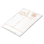 Botanisches Anemone angepasstes Rezept Notepad Notizblock (angewinkelt)