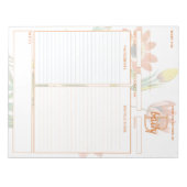 Botanisches Anemone angepasstes Rezept Notepad Notizblock (Vorderseite)