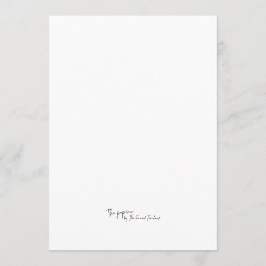 Botanisches Aquarell-Brautparty Raten Sie, wer spi Programm (Rückseite)