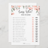 Botanisches Aquarell-Brautparty Raten Sie, wer spi Programm (Vorne/Hinten)