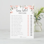 Botanisches Aquarell-Brautparty Raten Sie, wer spi Programm (Stehend Vorderseite)