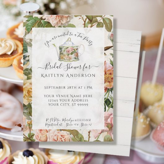 Botanisches Aquarell Rosa Blumenkohl Party Bridal