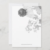 Botanisches Aquarell Sonnenblumen Brautparty Einladung (Rückseite)