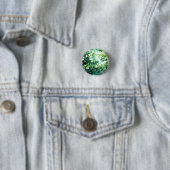 Botanisches Aquarell Weiße Blüten Grüne Blätter Button (Beispiel)