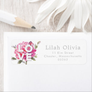 Botanisches Aquarellbild-Liebe Personalisiert