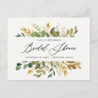 Botanisches Aquarellgold-Brautparty