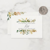 Botanisches Aquarellgolden Fall Moderne Antwort Mitteilungskarte (Vorderseite/Rückseite Beispiel)