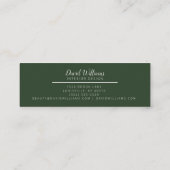 Botanisches Aquarellgrün-Blätter Mini Visitenkarte (Rückseite)