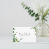 Botanisches Aquarellgrün-Blätter Visitenkarte (Stehend Vorderseite)