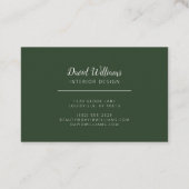 Botanisches Aquarellgrün-Blätter Visitenkarte (Rückseite)