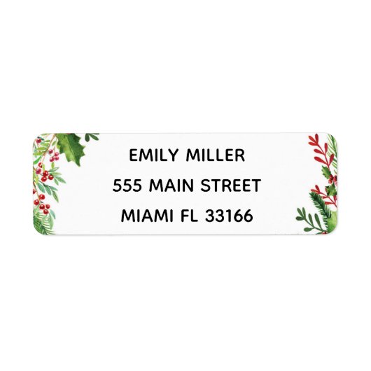 Botanisches Aquarelllabel (Vorne)