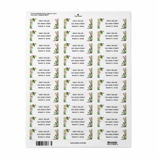 Botanisches Aquarelllabel (Vorne)