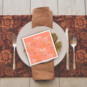 Botanisches Aquarellmuster Serviette