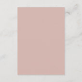Botanisches Babyshower-Windel-Raffle-Blush Begleitkarte (Rückseite)