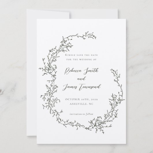 Botanisches Bad Malerei Save The Date (Vorderseite)