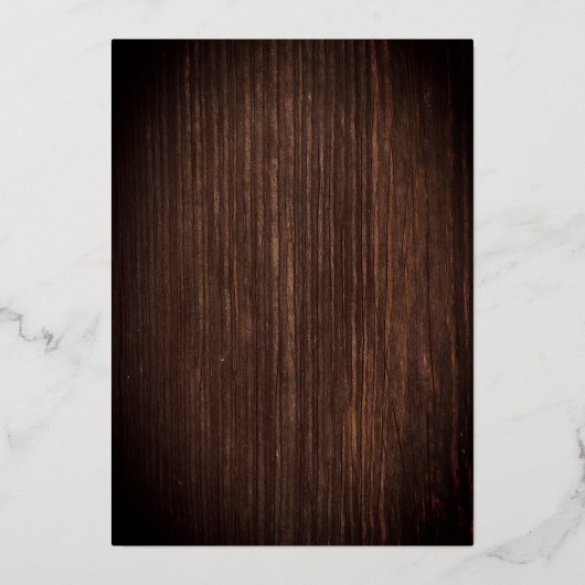 Botanisches Barnwood Sparkle String Lights Hochzei Folieneinladung (Rückseite)