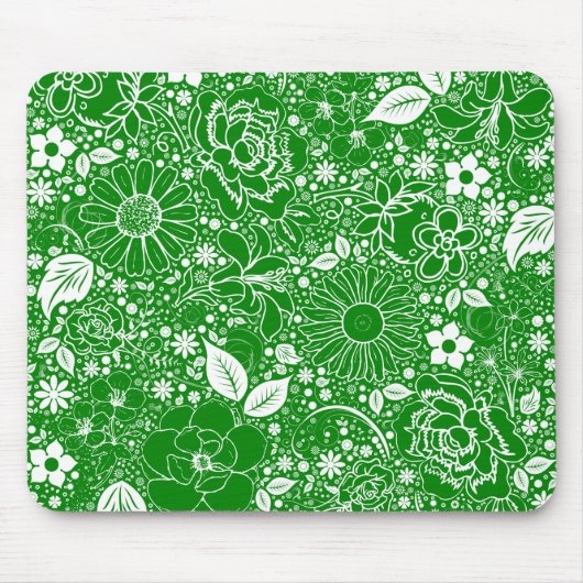Botanisches Beauties Green Mousepad (Vorne)