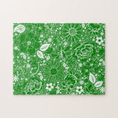 Botanisches Beauties Green Puzzle (Horizontal)
