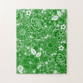 Botanisches Beauties Green Puzzle (Vertikal)