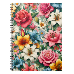Botanisches Beauty-Tile-Notebook Notizblock