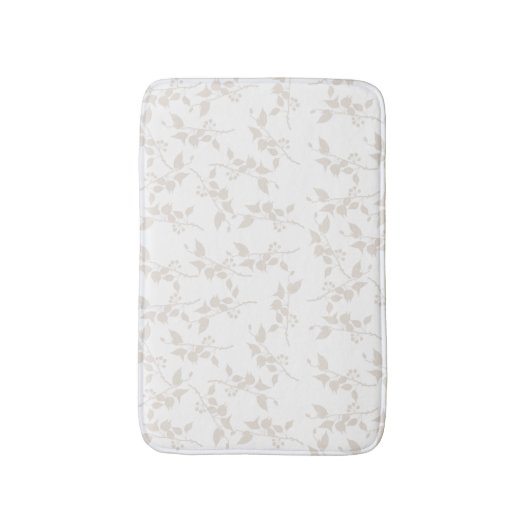 Botanisches Beige Dekorationsmuster Badematte (Vorderseite Vertikal)