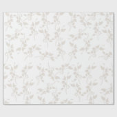 Botanisches Beige Dekorationsmuster Geschenkpapier (Flach)