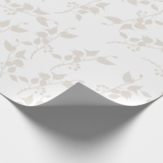 Botanisches Beige Dekorationsmuster Geschenkpapier (Ecke)