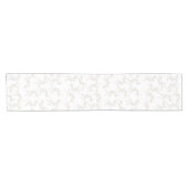 Botanisches Beige Dekorationsmuster Kurzer Tischläufer (Horizontal)