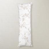 Botanisches Beige Dekorationsmuster Seitenschläferkissen (Rückseite (Vertikal))