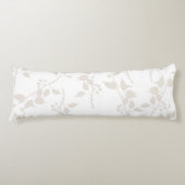 Botanisches Beige Dekorationsmuster Seitenschläferkissen (Vorderseite)