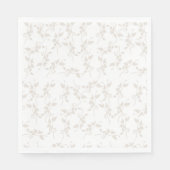 Botanisches Beige Dekorationsmuster Serviette (Vorderseite)