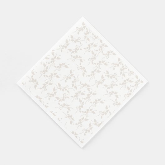 Botanisches Beige Dekorationsmuster Serviette (Ecke)