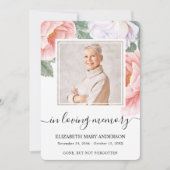 Botanisches Beileid Beerdigungskarte Dankeskarte (Vorderseite)