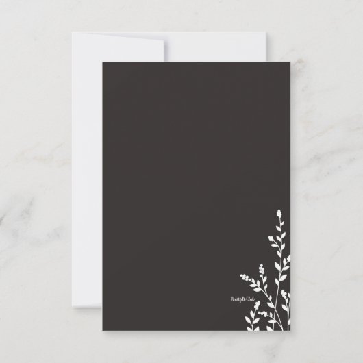 Botanisches Beileid Danke Karte (Rückseite)