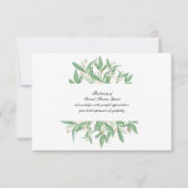 Botanisches Beileid Danke Karte (Vorderseite)