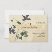 Botanisches Beileid Danke Karte (Vorderseite)