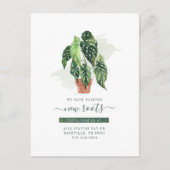 Botanisches Bewegen der Pflanze Wasserfarbe Ankündigungspostkarte (Vorderseite)