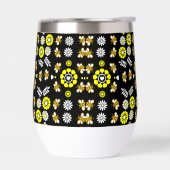 Botanisches Bienen-Blumen-Muster (Links)