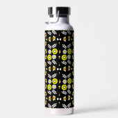 Botanisches Bienen-Blumen-Muster Trinkflasche (Rechts)