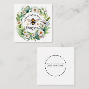 Botanisches Bienen-Geschäft Danke Begleitkarte