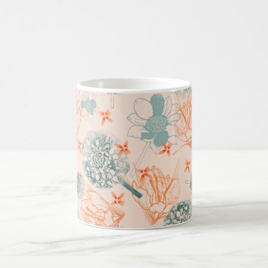 Botanisches Blasmuster Kaffeetasse (Mittel)