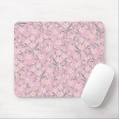Botanisches, blassrosa, rosafarbenes Design Mousepad (Mit Mouse)