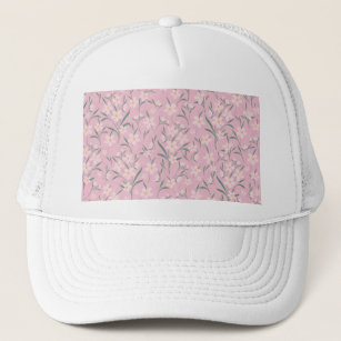 Botanisches, blassrosa, rosafarbenes Design Truckerkappe