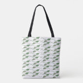 Botanisches Blatt Grün Handgezeichnetes Muster Nam Tasche (Rückseite)