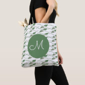 Botanisches Blatt Grün Handgezeichnetes Muster Nam Tasche (Von Nahem)