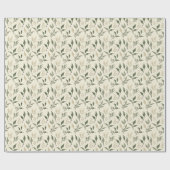 Botanisches Blatt nahtloses Musterdesign Geschenkpapier (Flach)