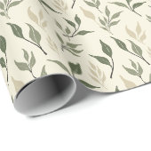 Botanisches Blatt nahtloses Musterdesign Geschenkpapier (Rolleneckpunkt)